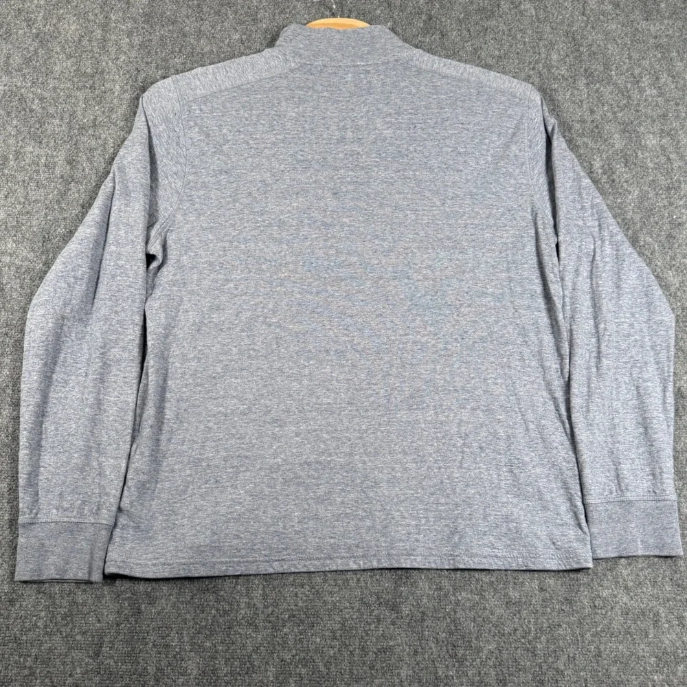 J. Crew Knit Goods 1/4 Zip Pullover Long Sleeve Blue Heathered Top XXL Tall Golf